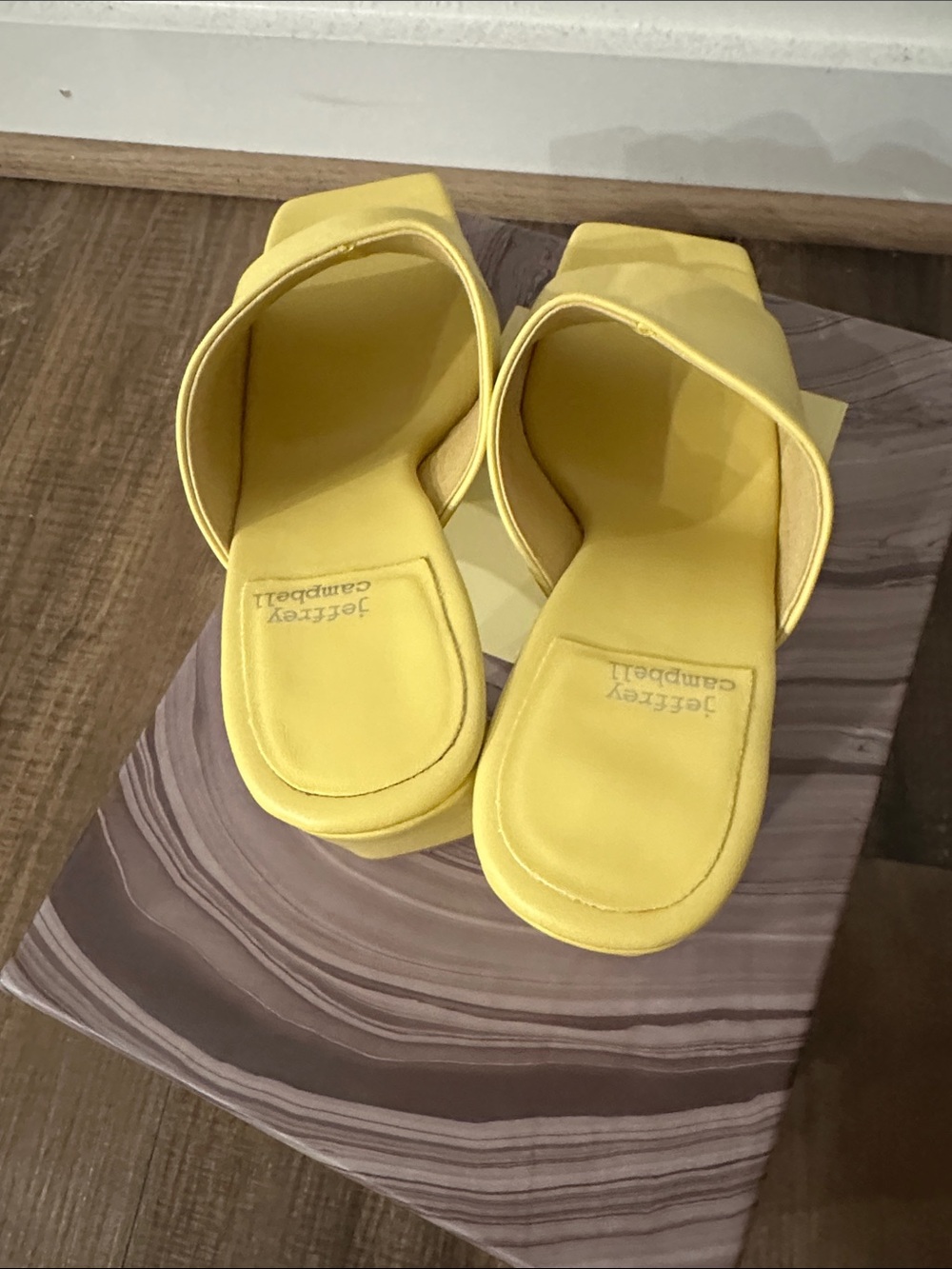 Jeffrey Campbell Yellow Platform Mule Heels - Picture 7 of 10
